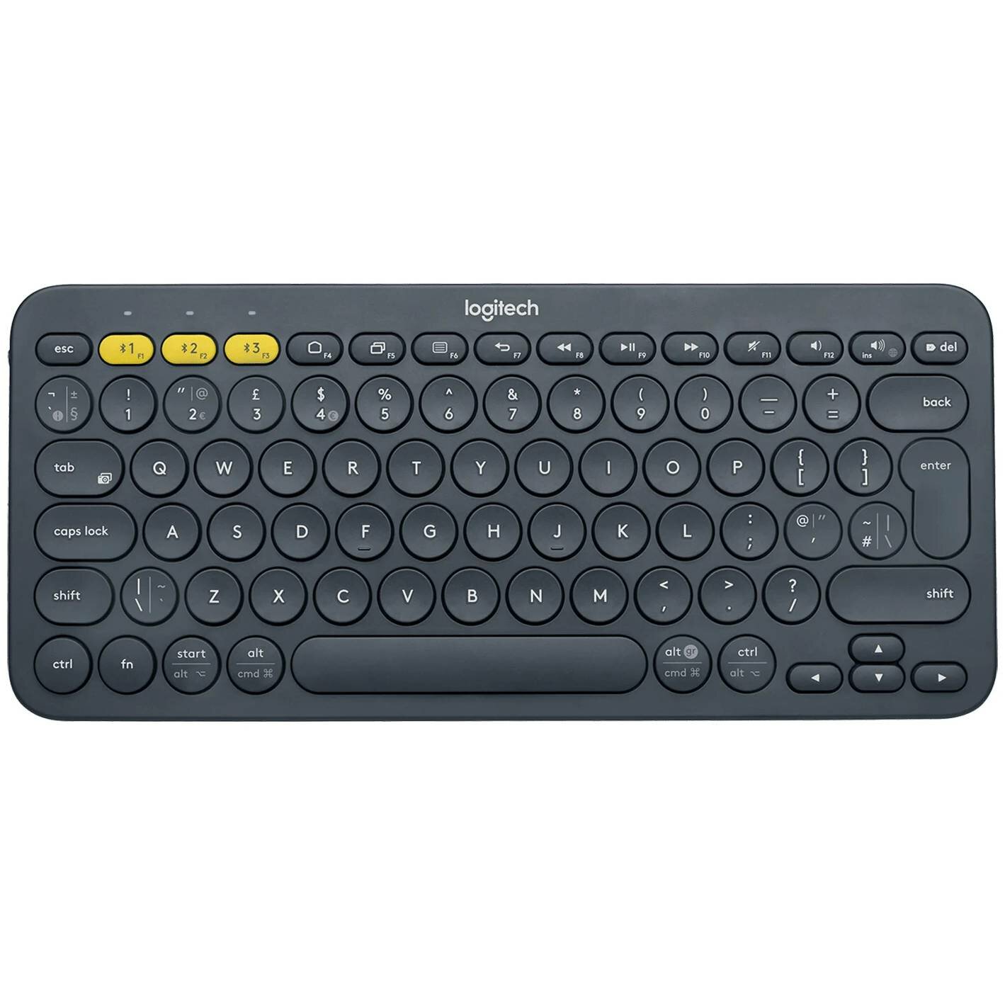 Клавиатура Logitech Keyboard K380 Dark Grey Wireless Bluetooth RTL темно-серый