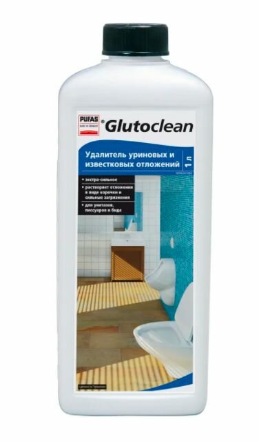 фото Pufas Очиститель для унитаза/ Удалитель уриновых и известковых отложений Glutoclean 1 л