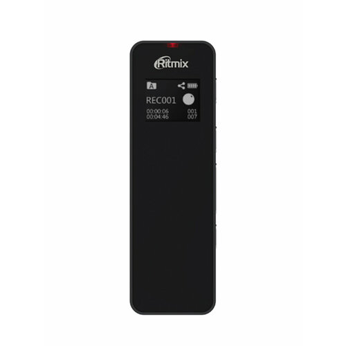 Диктофон RITMIX RR-880 16Gb Black 16Гб с дисплеем WAV стереозапись Type-C черный 6734₽