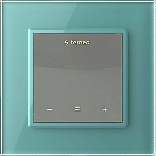Терморегулятор/термостат Terneo S серый с зелёной рамкой терморегулятор термостат terneo s серый с зелёной рамкой
