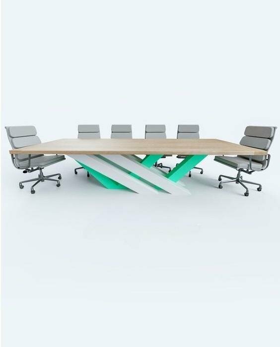 фото Конференц-стол для переговоров, промышленный дизайн Ренти, 280*120 см