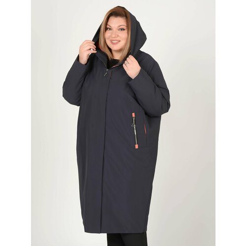 Пальто  Karmelstyle, размер 66, синий