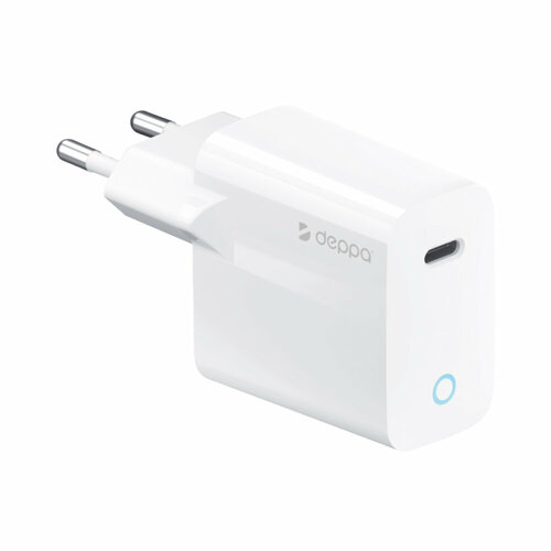 Сетевое зарядное устройство USB Type-C, Power Delivery, 20Вт, Deppa 11424 белый