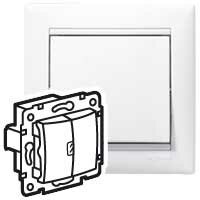 Legrand DIY Valena Бел Переключатель 2-х клавишный, 694266