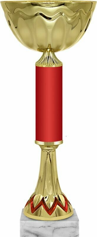 Кубок Лесси 29 см, золото-красный
