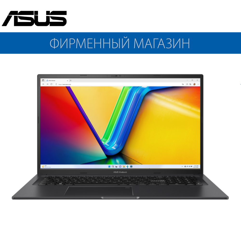 Ноутбук ASUS Vivobook 17X K3704VA-AU100W Intel i5-13500H/8G/512G SSD/17,3" FHD(1920x1080) IPS/Intel Iris Xe/Win11 Черный, 90NB1091-M00400