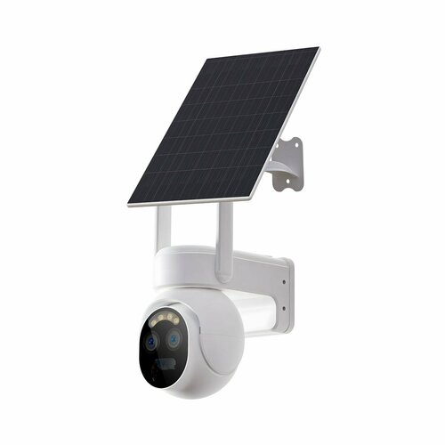 Уличная поворотная беспроводная 4G IP-камера 2MP LinkSolar Mod: ZC310-4G-Dual (N49123PO) с двойной солнечной батареей 6Вт и аккумулятором, с записью