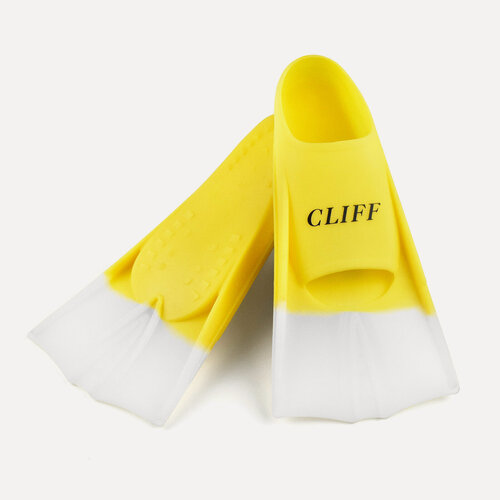 Изображение товара Ласты для плавания, бассейна CLIFF р.36-38, желто-белые, короткие.