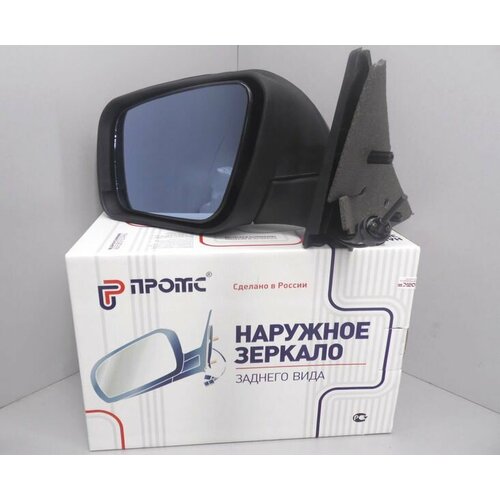 Зеркало боковое для ВАЗ 2170 Приора 13- левое механическое, без повторителя, антиблик