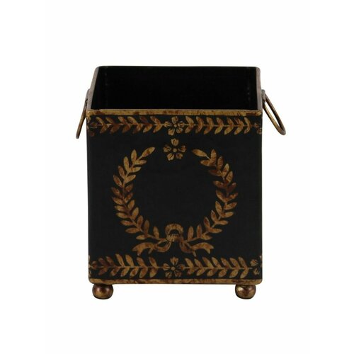 Кашпо G&C interiors CH/S311287 H:11 W:10 D:10 черный