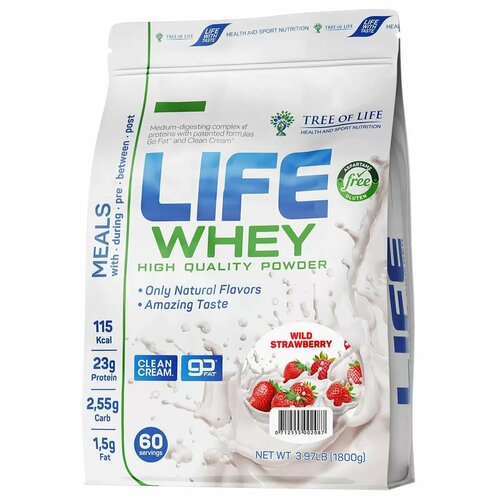 Tree of Life Life Protein 1800 гр (клубника) whey protein 1800 гр tree of life hot chocolate