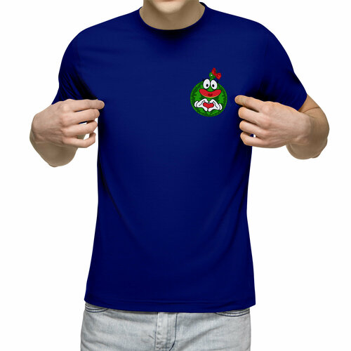 Футболка Us Basic, размер 2XL, синий мужская футболка влюбленный парень s зеленый