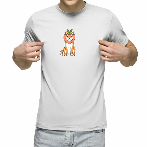 Футболка Us Basic, размер 3XL, белый мужская футболка собачка корги персик m зеленый
