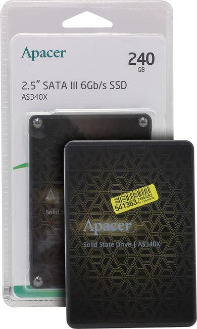 Накопитель SSD Apacer AS340 Panther 240Gb (AP240GAS340XC-1) - фото №6