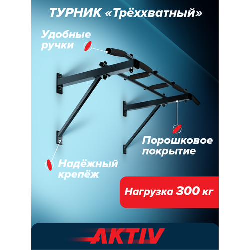 Турник 3 хвата Absolute Champion 150 кг 98 см черный 5.5 кг турник мультихват absolute champion победитель 98 см черный желтый 6 кг