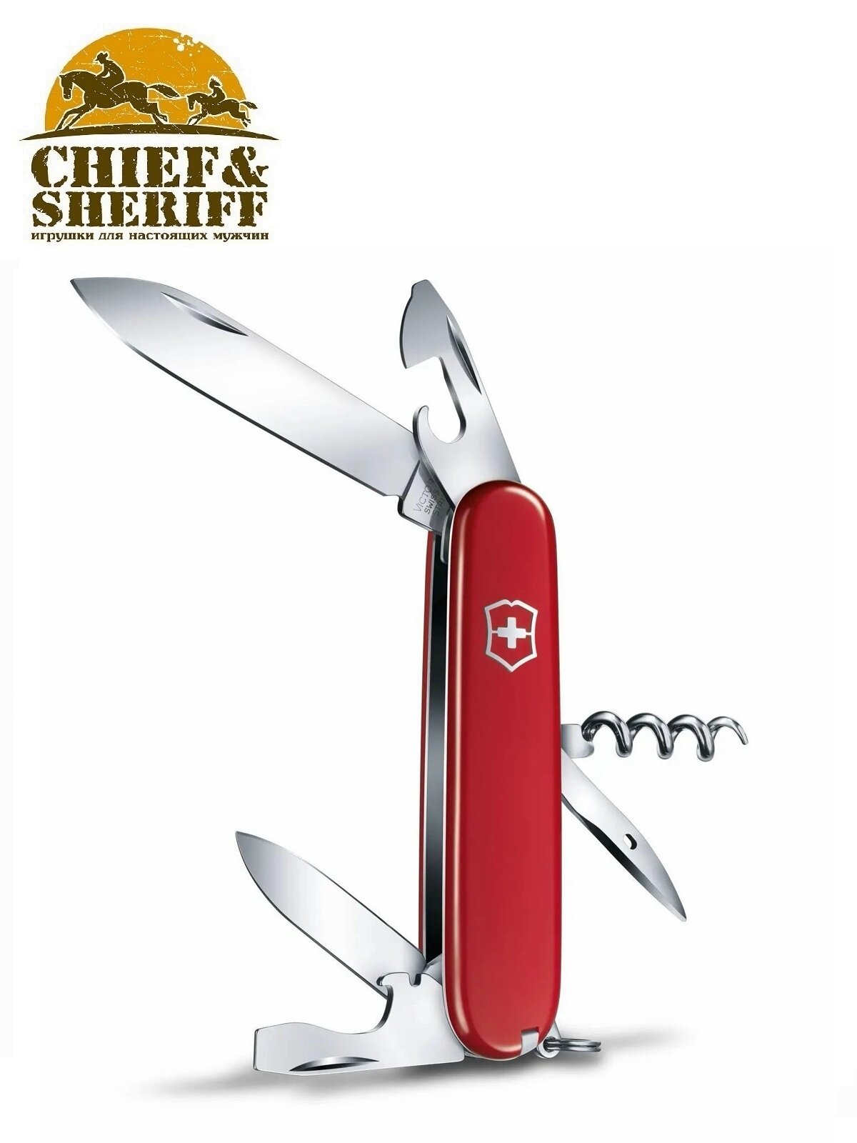 Нож перочинный Victorinox Spartan (1.3603.B1) 91мм 12функций красный блистер - фото №13