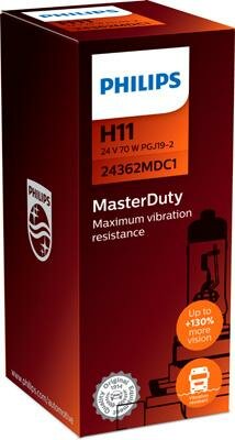 Лампа H11 (70W) PGJ19-2 Master Duty 24V 24362MD C1 82583430 philips 1шт