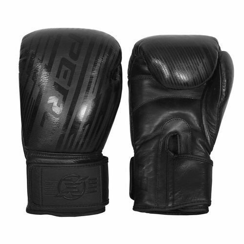 Боксерские перчатки тренировочные, натуральная кожа Fight Expert Shadow - Black (16 oz)