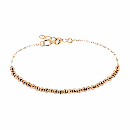 Браслет, красное золото, 585 проба, золотистый, красный