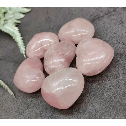 Розовый кварц в форме сердца 20х20 мм, 10 штук именное панно сердце из слов жене природный камень