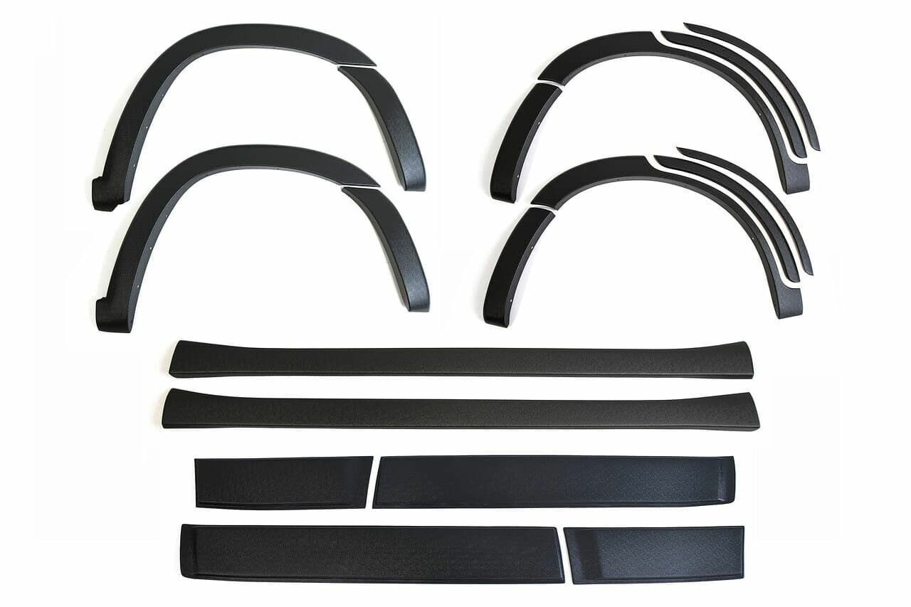 Защитный комплект №1 Chery Tiggo (Т11) I 2005-2013 (расширители колесных арок, молдинги на двери и тюнинг обвес порогов)