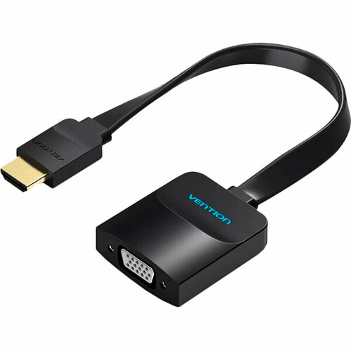 Мультимедиа конвертер Vention HDMI > VGA + аудио, гибкий, плоский Мультимедиа конвертер Vention HDMI 19М/VGA F/mini Jack 3.5 mm F/micro USB 2.0 Type B F (ACKBB) chenghaoran 100pcs micro usb connector heavy plate b type 5pin 0 72mm have curling side female jack for mobile mini usb repair