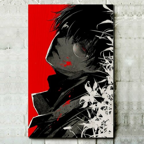 Картина интерьерная на дереве аниме Токийский Гуль (Tokyo Ghoul) - 13555 В