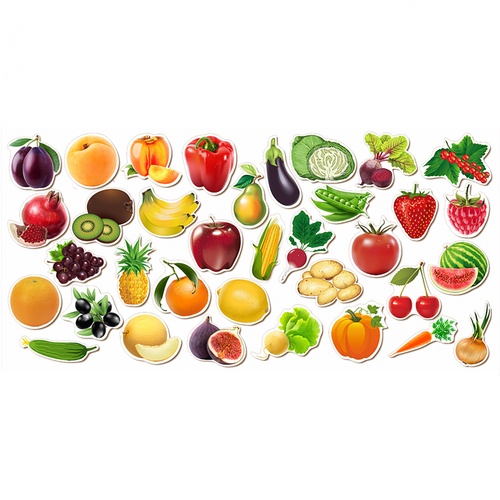 обучающий набор овощи фрукты ягоды Пазл Овощи, фрукты, ягоды Woodland 111401