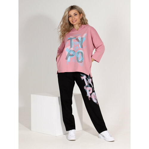 Костюм MODALINA, размер 58, пыльная роза, розовый