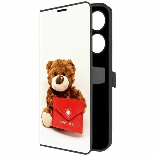 Чехол-книжка Krutoff Eco Book для Xiaomi Redmi Note 13 Pro 4G Медвежонок тебя любит (черный) чехол книжка krutoff eco book для xiaomi redmi a1 медвежонок тебя любит черный
