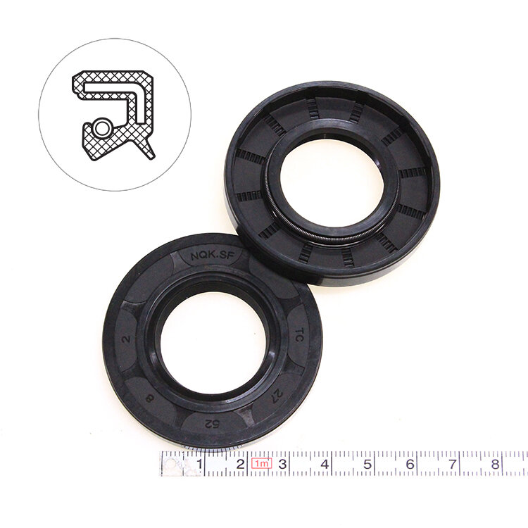 Манжета армированная (Сальник) 27х52х8 (тип 2 / TC) 70NBR (упаковка 10 шт.)