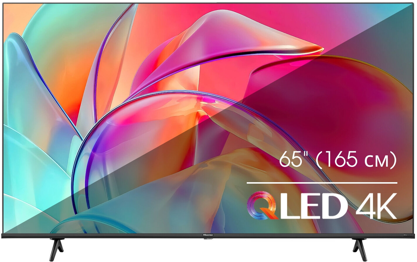 Телевизор QLED Hisense 65" 65E7KQ черный 4K Ultra HD 60Hz DVB-T DVB-T2 DVB-C DVB-S DVB-S2 USB 2.0 - 2шт. WiFi Smart TV