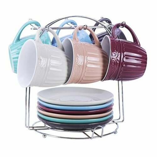 Набор чайный Kelli Келли на 6 персон керамический на подставке 1892₽