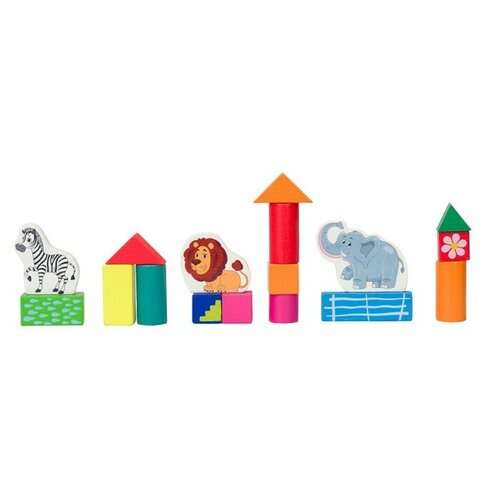 Деревянный конструктор Весёлый зоопарк 2410₽