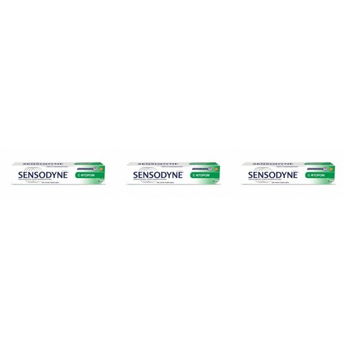 sensodyne toothbrushes 3 pcs Sensodyne Зубная паста Фтор, 75 мл, 3 шт