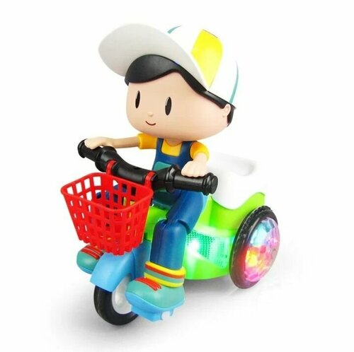 Интерактивная музыкальная игрушка Мальчик на велосипеде, световые и звуковые эффекты