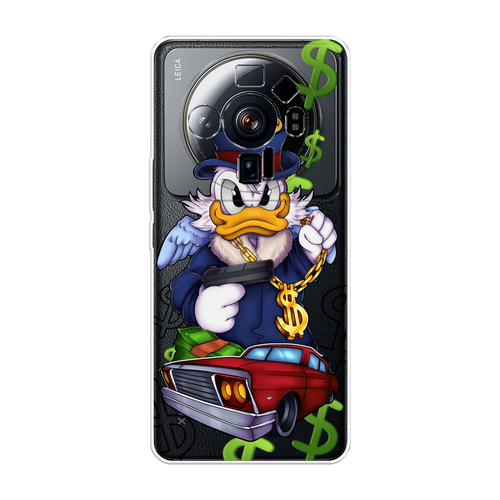 Силиконовый чехол на Xiaomi 12S Ultra / Сяоми 12S Ультра Scrooge McDuck with a Gold Chain, прозрачный силиконовый чехол на xiaomi redmi note 12s сяоми редми нот 12s scrooge mcduck with a gold chain прозрачный