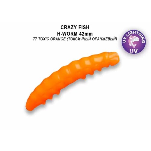 Силиконовая приманка мягкая съедобная Crazy Fish MF H-Worm 1.65 42 мм 64-42-77-7 10 шт.