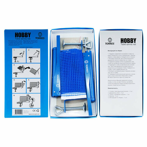 фото Сетка для настольного тенниса torres hobby tt5017 синий
