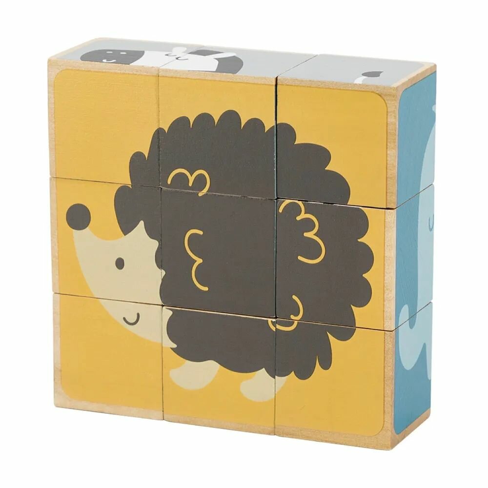 Пазл-кубики Viga Toys PolarB Зверята, 6 сторон (44024) - фото №6