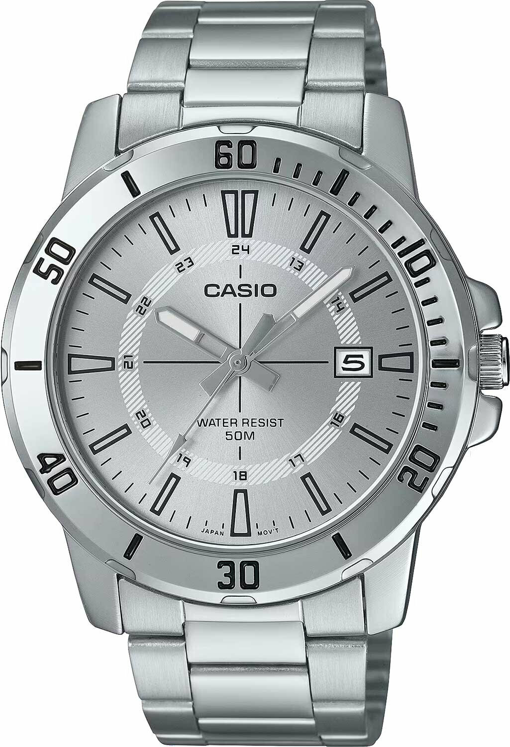 Наручные часы CASIO Collection MTP-VD01D-7C, серебряный, серый