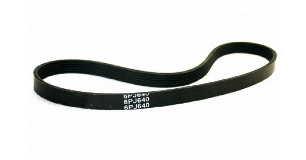 фото Ремень приводной, ручейковый 6PJ-608 подходит для бетономешалок, длина 615 мм, ширина 14 мм, 6 ручьев
