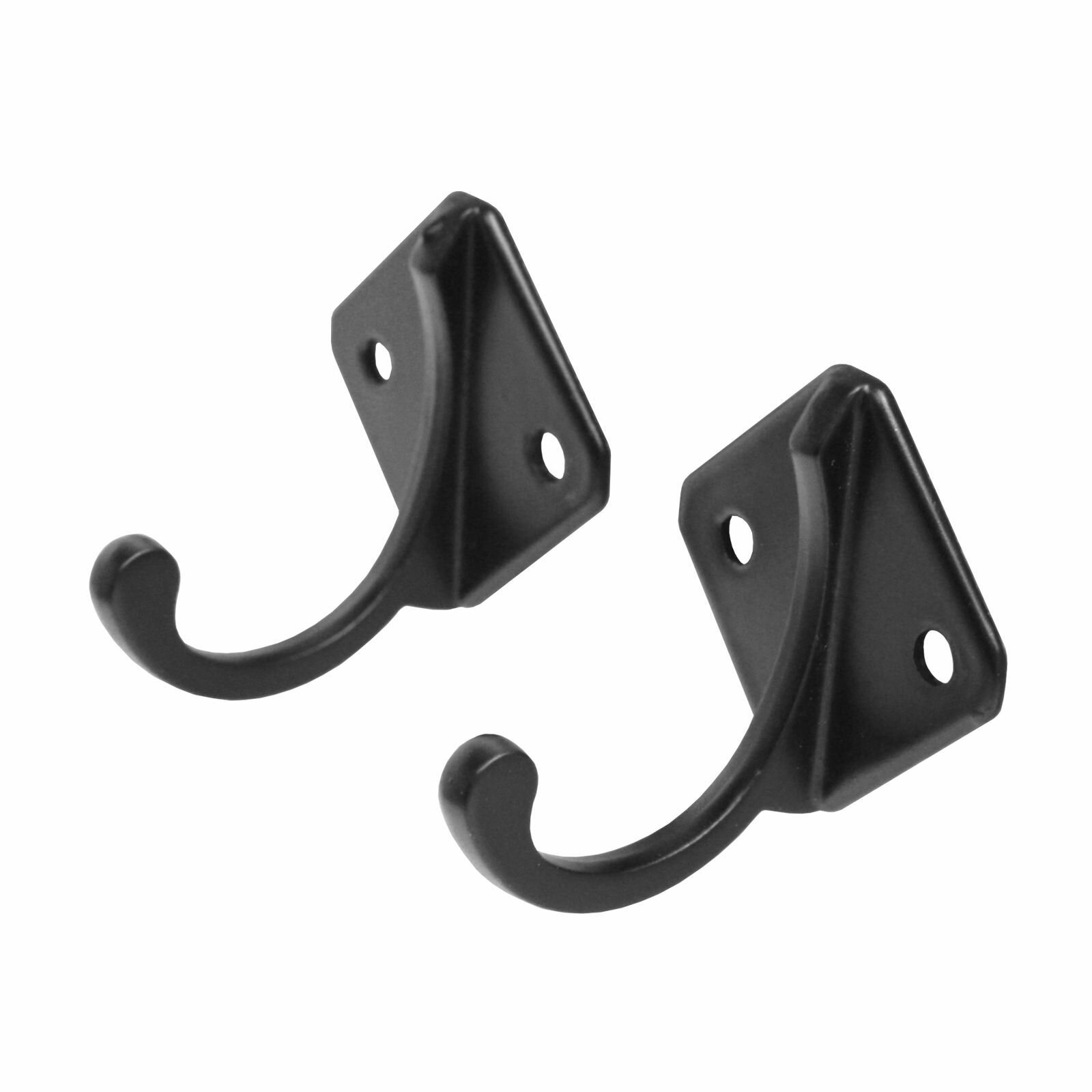 фото Крючок-вешалка для одежду на стену Стандарт 1011 BL матовый черный 2штуки