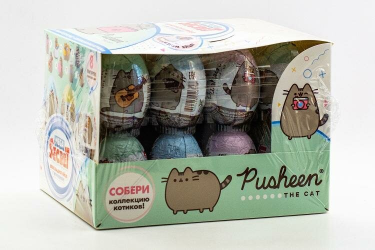 Яйцо шоколадное Pusheen Mega Sеcret с игрушкой 20 гр Упаковка 24 шт