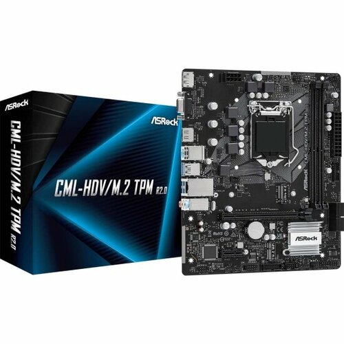 Материнская плата Asrock CML-HDVM2 TPM R20 LGA1200 mATX 720500₽