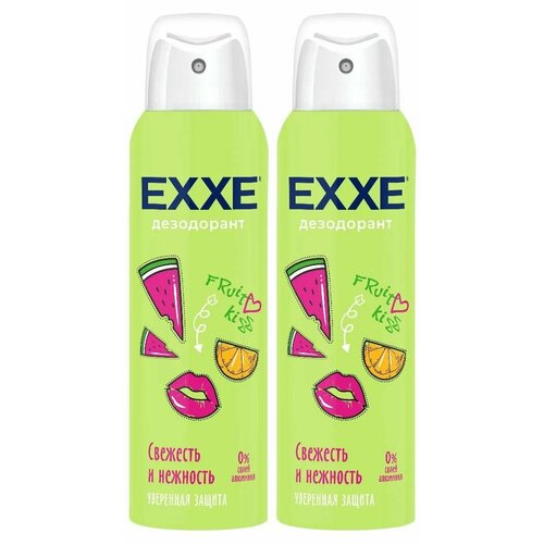 EXXE Дезодорант спрей женский Fruit kiss, Свежесть и нежность, 150 мл, 2 шт