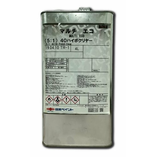 Лак быстросохнущий акрил-уретановый 2К NIPPON PAINT NAX Multi Eco (5:1) 4 л. + Отвердитель 900 мл. NAX Ultra Hardener № 20