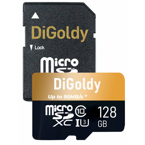 Карта памяти microSD 128 ГБ DiGoldy Class 10 Extreme Pro ( DG128GCSDXC10UHS-1-ElU3 ) карта памяти digoldy 16 гб класс 10 uhs i extreme
