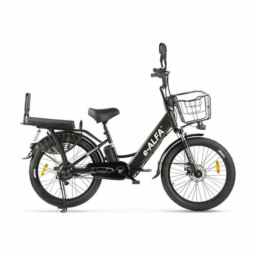 Электровелосипед GREEN CITY e-ALFA Fat Черный 24", до 130 кг, до 40 км без подзарядки