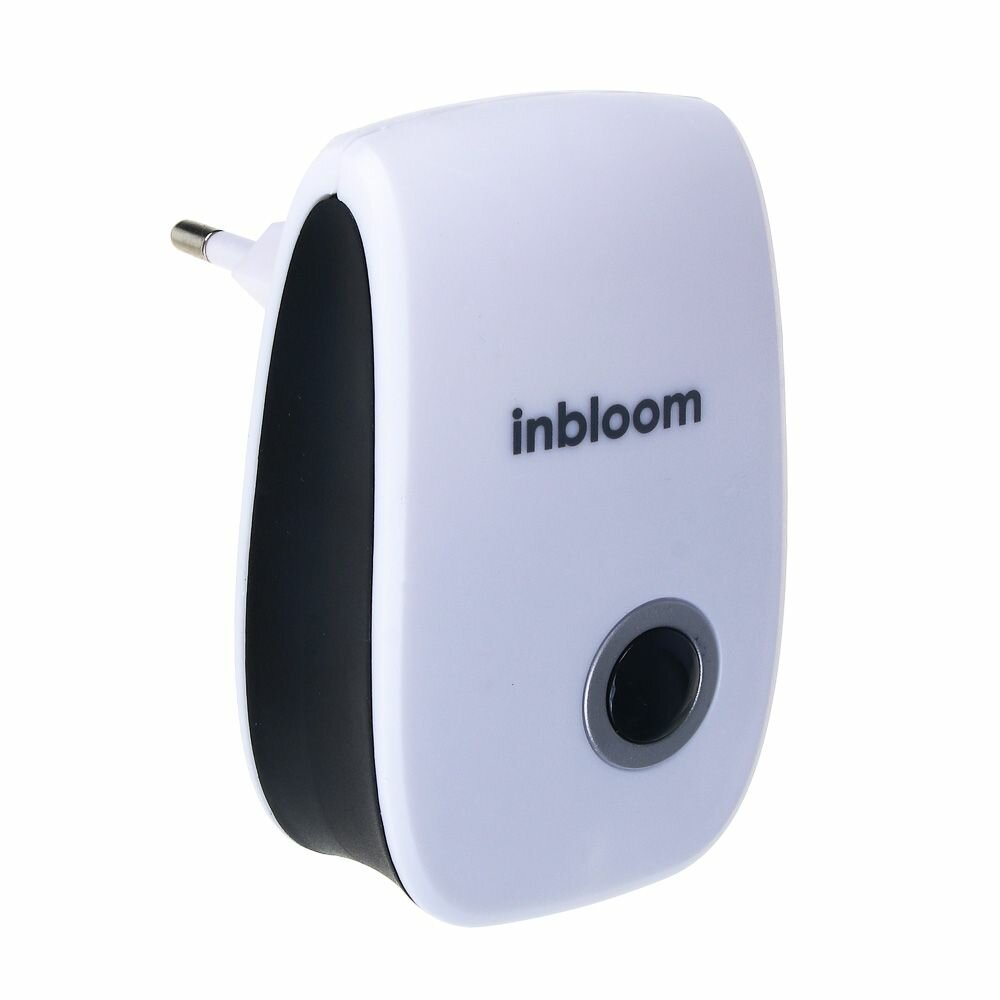 INBLOOM Отпугиватель ультразвуковой 85х55х30мм, АС90-220V, 50Hz, 5W, 15-22м2, ABS